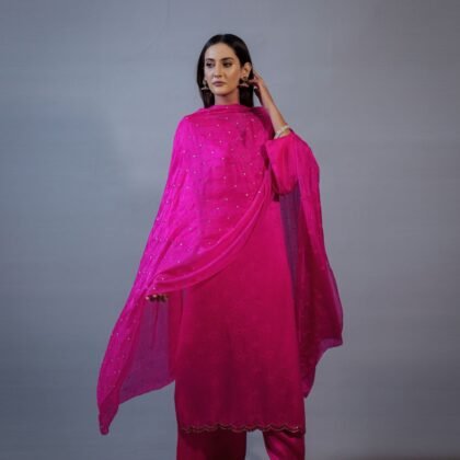 Magenta festive suit — sample